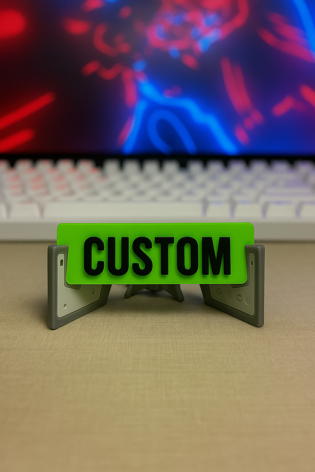 GREEN CUSTOM KEYCHAIN