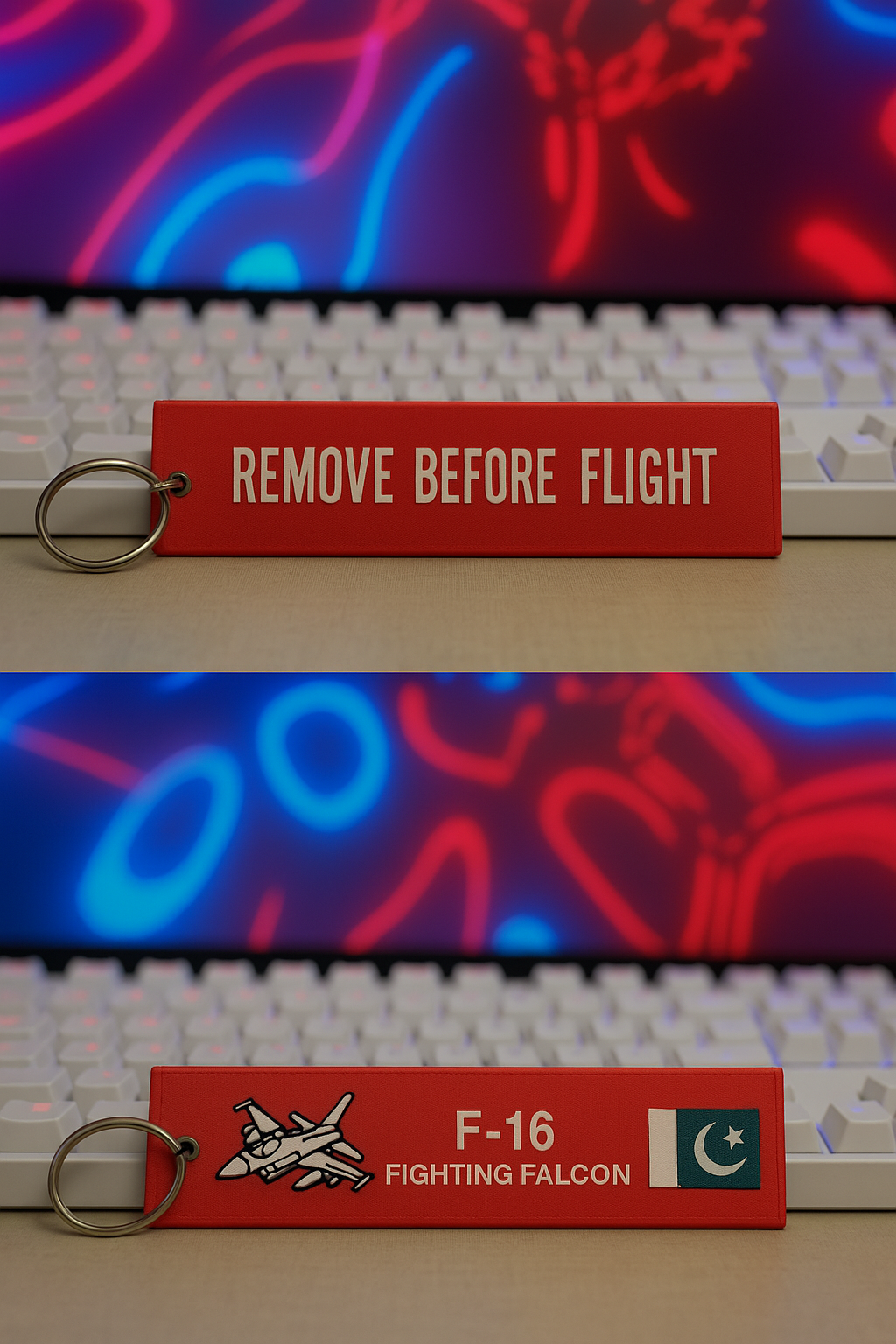 Remove Before Flight Keychain F-16 Fighting Falcon Edition