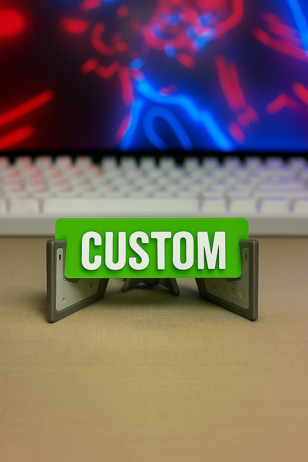 GREEN CUSTOM KEYCHAIN