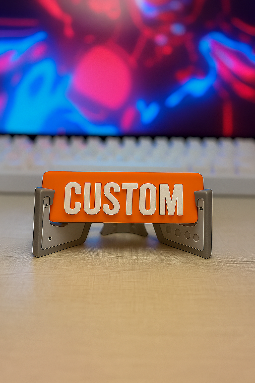 ORANGE CUSTOM KEYCHAIN